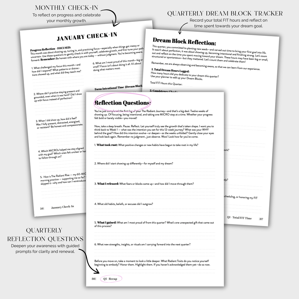 The Radiant Journey 2026 Weekly Planner